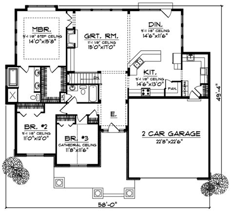 craftsman house plan  bedrooms  bath  sq ft plan