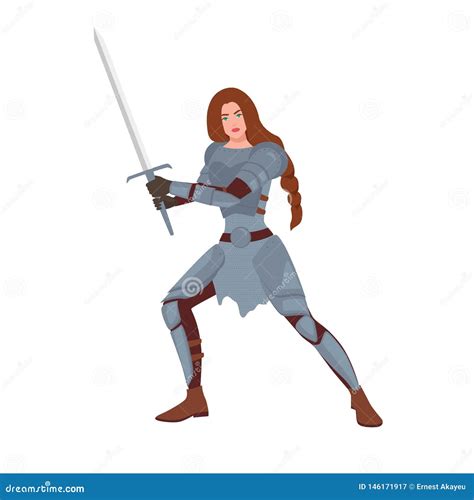 cartoon girl holding sword
