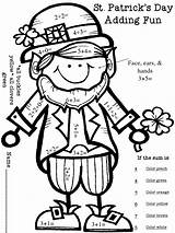 St Color Patrick Coloring Patricks Number Pages Addition Adding Kindergarten Math Patty March Leprechaun Printable Grade Fun Crafts Saint Puzzles sketch template