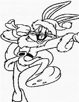 Bugs Looney Tunes Colouring Conejo sketch template