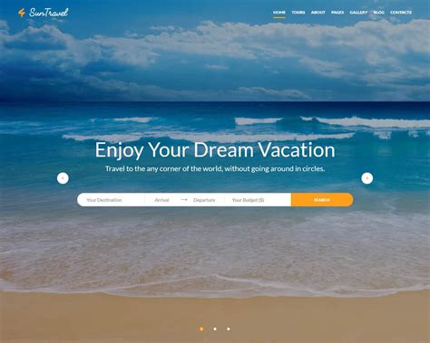 travel  accommodation website templates  templatemag