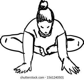 yoga pose sketch illustration vector  stock vector royalty