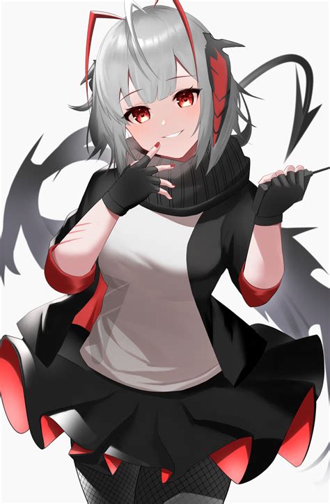 safebooru 1girl absurdres ahoge antennae arknights bangs black gloves