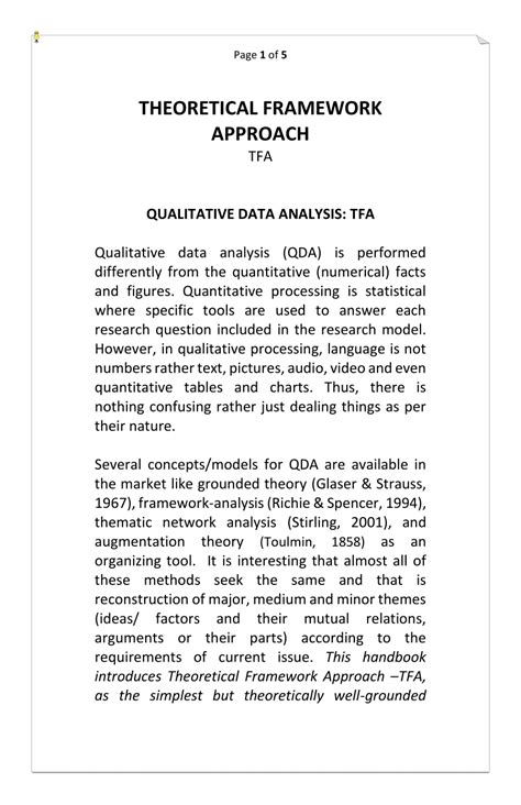 qualitative research paper theoretical lens    paper