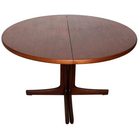 mid century danish modern oval teak dining table  sale  stdibs