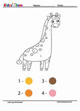 Giraffe Colores Jirafa Lindo Kindergarten Dibujar Animadas Kidzezone Numeros Animado Freepik Tulamama sketch template