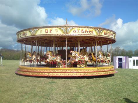 steam powered carousel funfair  fairground hire  england  wales