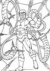 Octopus Aranha Homem Ragno Ock Cattivo Malvorlagen Enemy Moto Animato Cartone Stampaecolora Malbuch sketch template