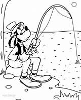 Coloring Pages Goofy Fishing Cool2bkids Kids sketch template