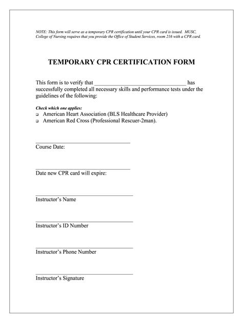 cpr certificate fill  printable fillable blank pdffiller