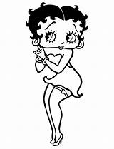 Betty Boop Coloring Kids Pages Color Print Children Printable sketch template