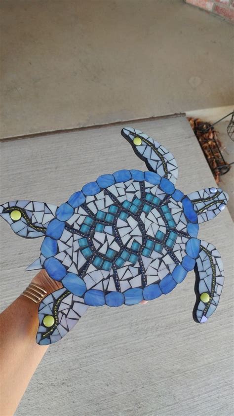 mosaic sea turtle sea turtle art turtle art mosaic art