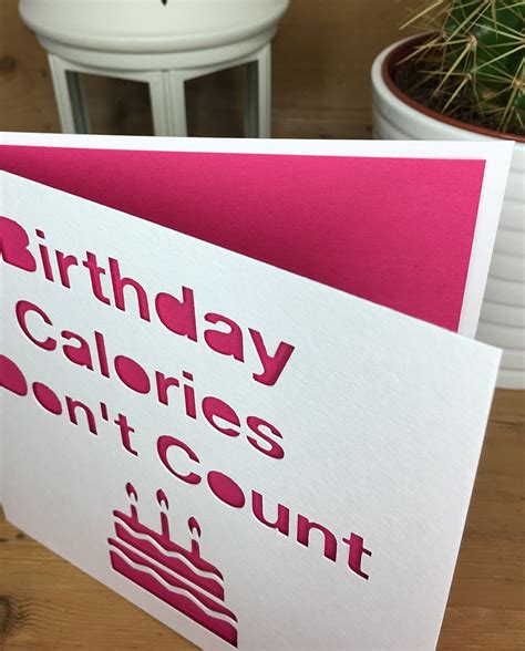 funny birthday card cake calories diet happy birthday card
