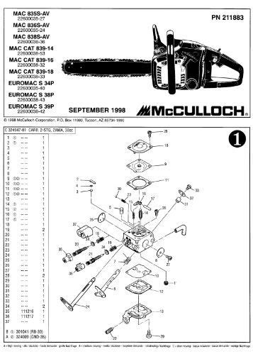 mcculloch  parts diagram