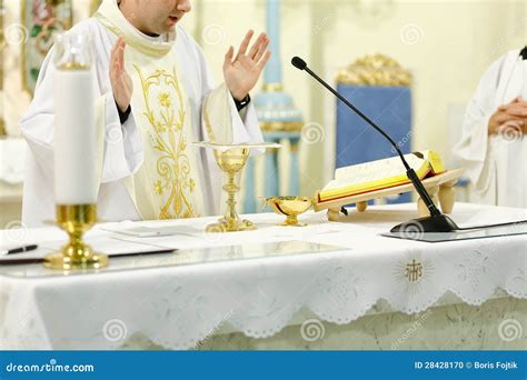 catholic mass stock photo image  church christian