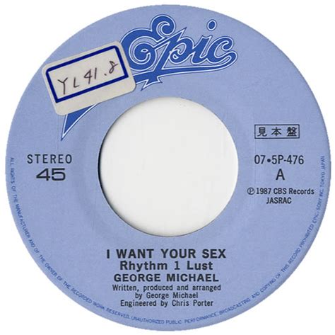 george michael i want your sex japanese promo 7 vinyl single 7 inch