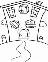 House Haunted Coloring Drawing Kids Halloween Printable Simple Easy Cartoon Pages Getdrawings Spooky Houses Choose Board Mpmschoolsupplies sketch template