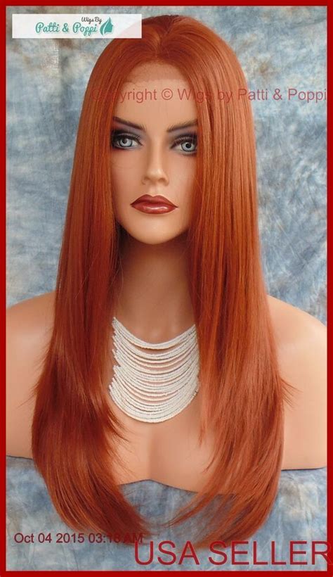 Long Straight Lace Front Wig Color 130 Red Brown Hot Long Style 140