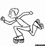 Coloring Pages Rollerskating Sports Thecolor sketch template