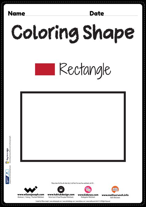 rectangle coloring page  printable   preschool