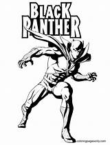 Panther Wakanda Forever Ausmalbild Panthère Panthers Blackpanther sketch template