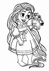 Rapunzel Coloring Tangled Pages Color Disney Little Printable Print Kids Drawing Kid Clipartmag sketch template