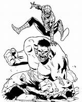 Hulk Aranha Homem Superhero sketch template