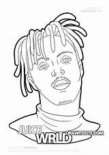 Juice Coloring Draw Wrld Pages Drawing Cute Canvas Drawings Rapper Easy Famous Cartoon Painting Step Paintings Tatoo Twarzy Rękawy Rysowanie sketch template