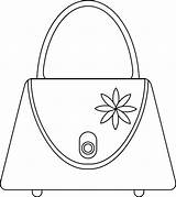 Coloring Pages Print Sac Main Hand Drawing Un Handbags Clipart Color Ladies Purses Embroidery Printable Stamps Craft sketch template