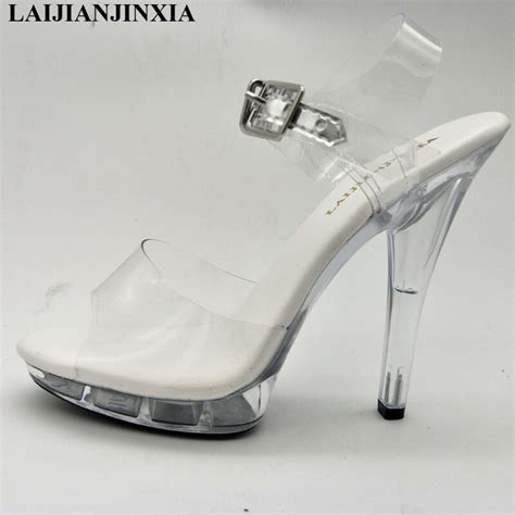 laijianjinxia ultra high heels sandals 13cm stripper shoes 2018 summer