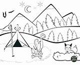 Camping Coloring Pages Preschoolers Tent Getcolorings Printable Getdrawings Color Colorings sketch template