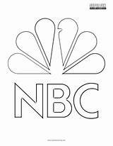 Coloring Logo Nbc Pages Fun sketch template