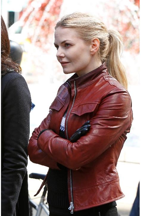 Emma Swan Red Leather Jacket From Once Upon A Time Season 6 Movies Jacket