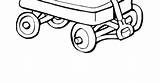 Wagon Coloring Red Little Template sketch template