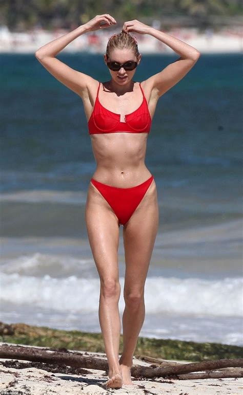elsa hosk flaunts her bikini body as she celebrates her