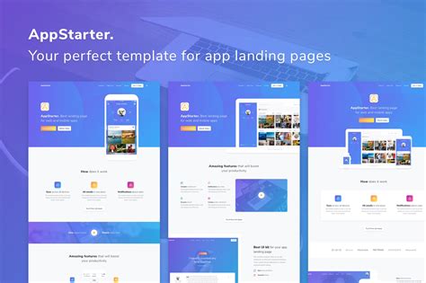 appstarter app html responsive website template