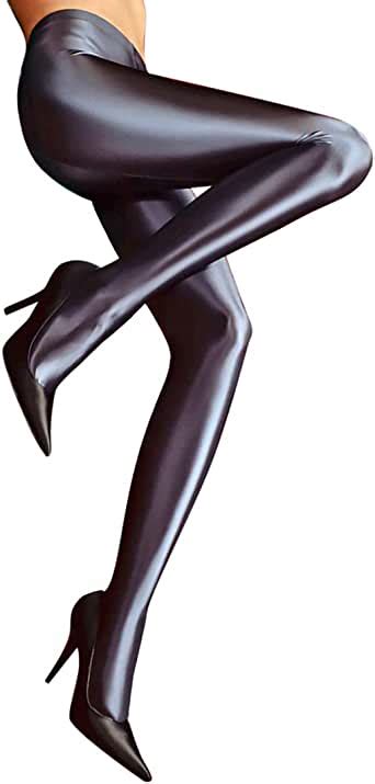 ladies pantyhose shiny oily smooth shimmer tights stockings