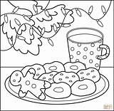 Cookies Coloring Christmas Pages Printable sketch template