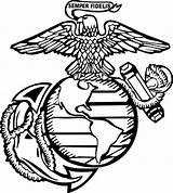 Usmc Marines Corps Reflected Emblems Clipartmag Clipground sketch template