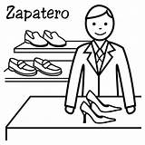 Vendedor Zapatero Profesiones Zapateros Panaderia Tienda Actividades Tiendas Buscar Barrio Recuerda sketch template