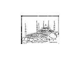 Mosque Turkey Blue Istanbul Pages Coloring sketch template