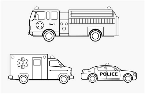emergency vehicles colouring pages  transparent clipart clipartkey