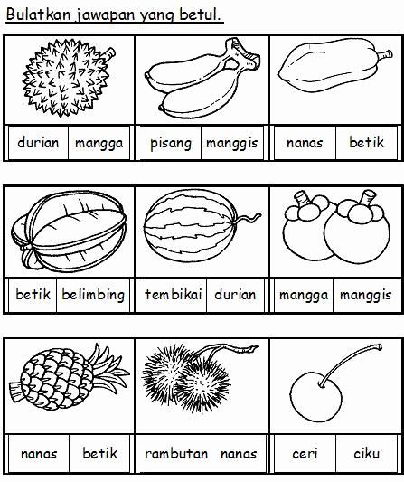worksheet  kindergarten bahasa malaysia preschool worksheets
