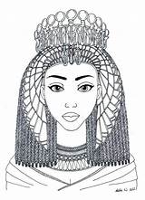Coloring Pages Queen Coloriage Adult African Egypte Egyptian Princess Sheets Colouring Ancient Egypt Drawings Book Adults Women Books Clipart Sketch sketch template