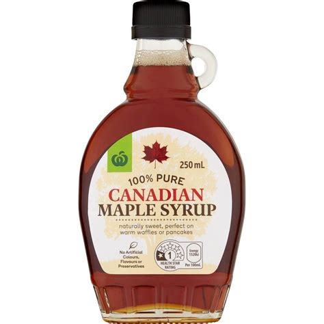 woolworths  canadian maple syrup ml bunch