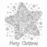 Elements Drawn Decorative Coloring Pattern Hand Christmas Book Vector Preview sketch template