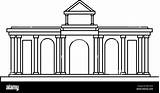 Greek Temple Alamy Building sketch template