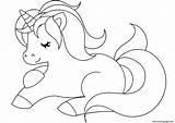 Unicorn Sleeping Coloring Cute Pages Printable sketch template