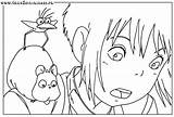 Chihiro Voyage Coloriages Ghibli Miyasaki sketch template