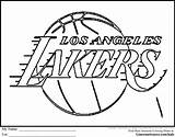 Lakers Coloring Pages Logo Los Angeles Choose Board La sketch template